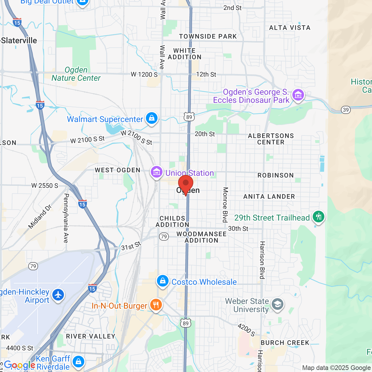 Google map image of our location in 2661 Washington Blvd Ogden, UT